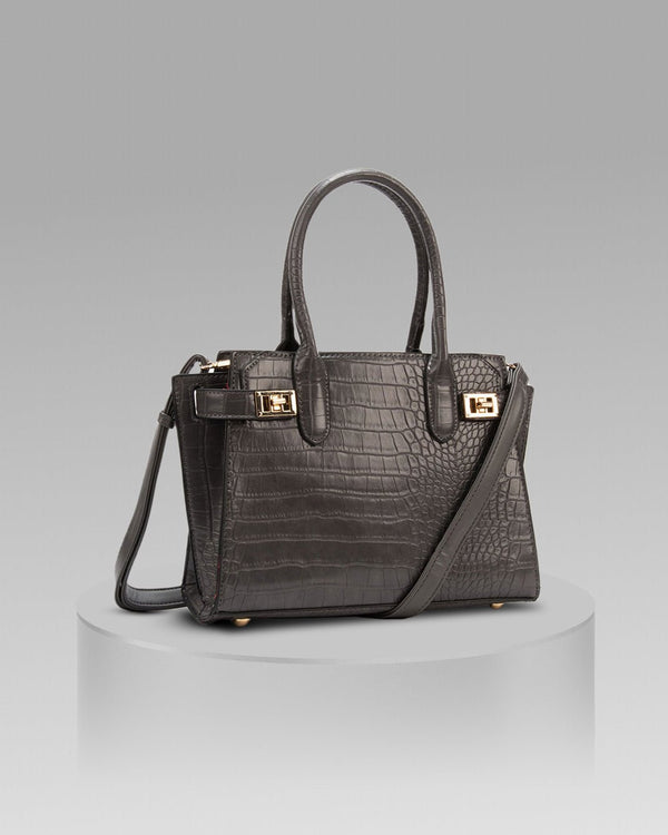 Gray handbag