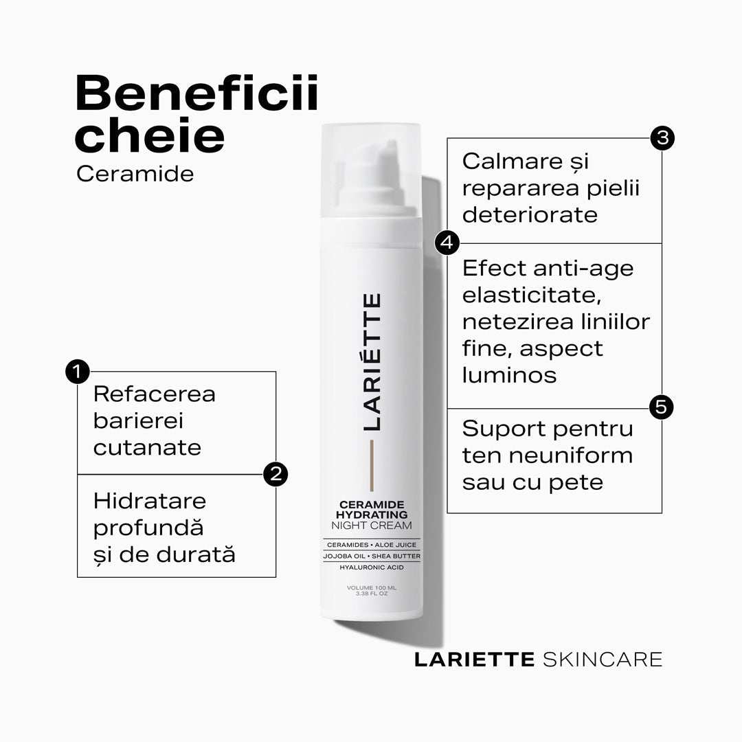 Beneficii ceramide cremă de noapte Lariette skincare