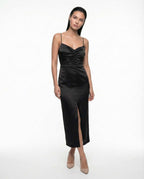 Elegant black cocktail dress for special occasions